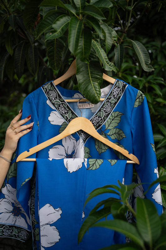 Sadabahaar Kurta Set - Cobalt Blue